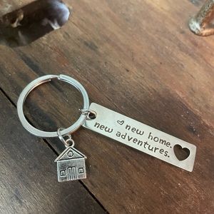 New Home Keyring, Housewarming Gift